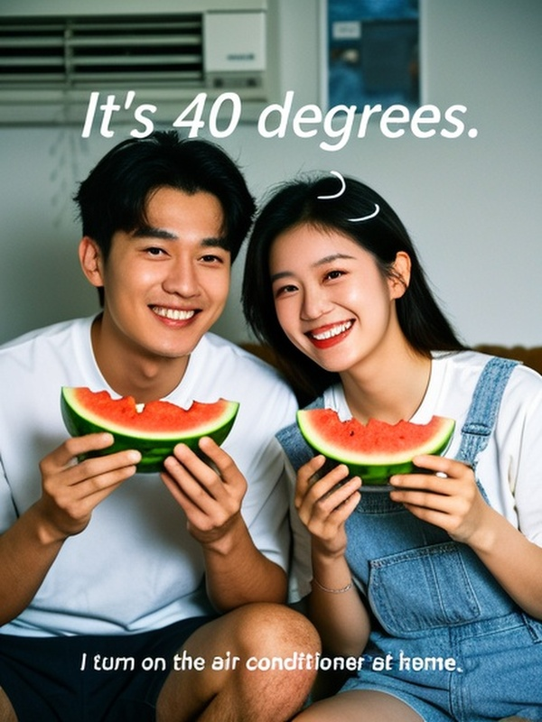 It's 40 degrees. I turn on the air conditioner at home.