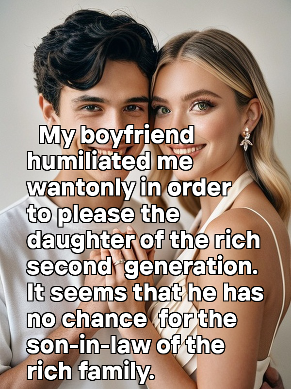 My boyfriend humiliated me wantonly in order to please the daughter of the rich second generation. It seems that he has no chance for the son-in-law of the rich family.